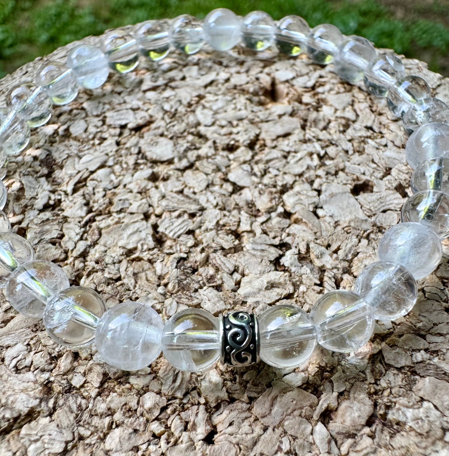 Bracelet 6 mm en Cristal de roche (Quartz)