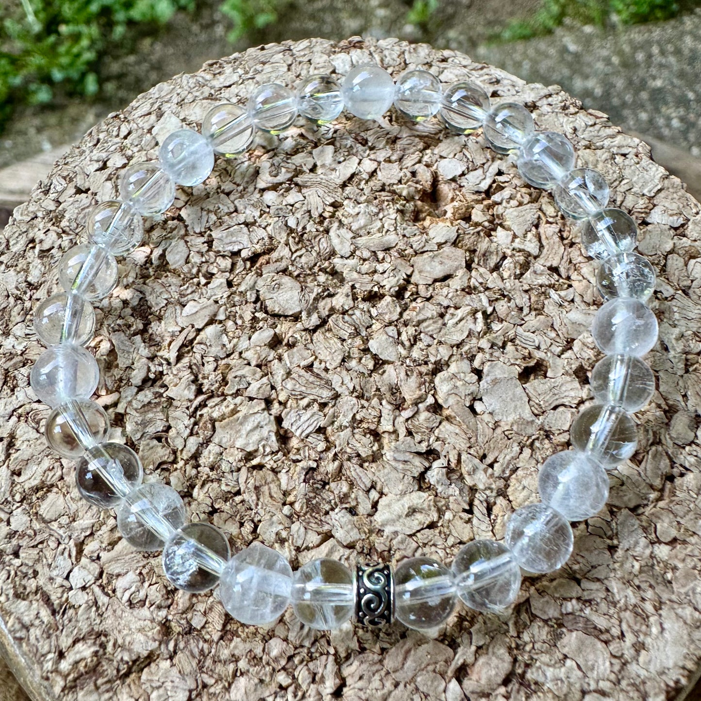 Bracelet 6 mm en Cristal de roche (Quartz)