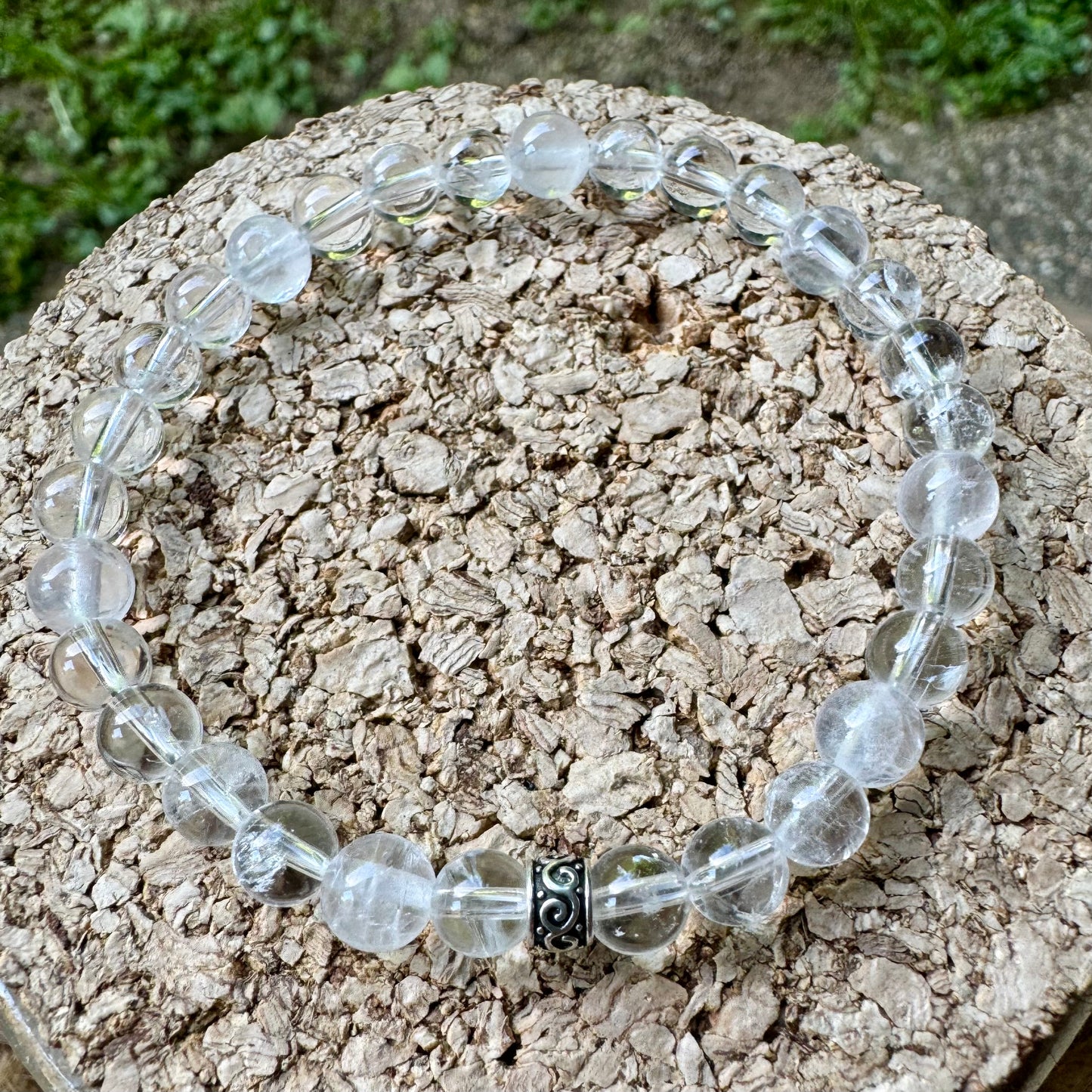 Bracelet 6 mm en Cristal de roche (Quartz)